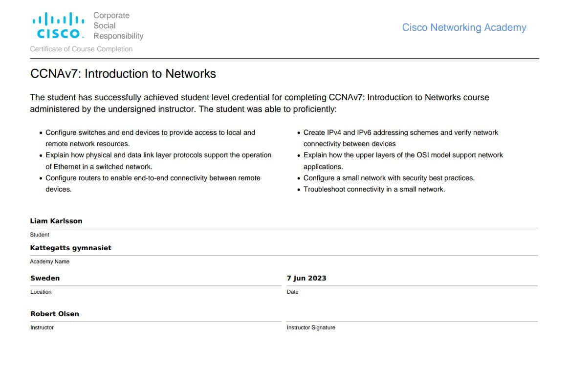 CCNAv7: Introduction to Networks