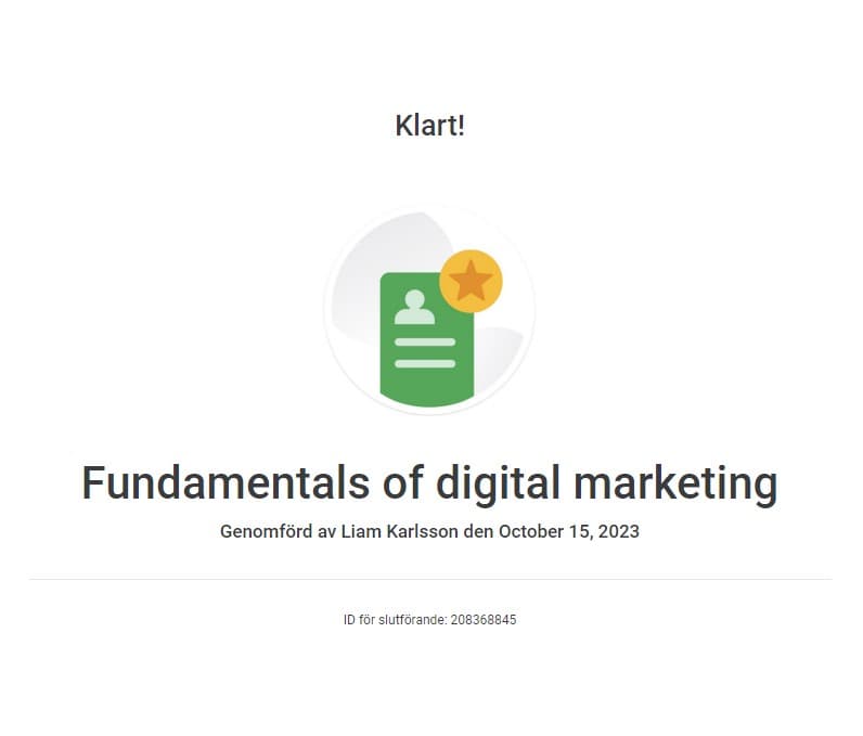 Fundamentals of digital marketing 